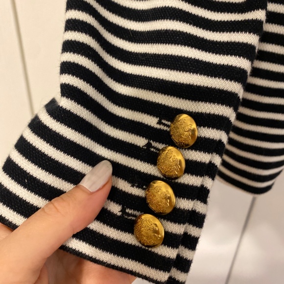 Ralph Lauren Stripe Cotton Blazer with Gold Buttons - Picture 5 of 8